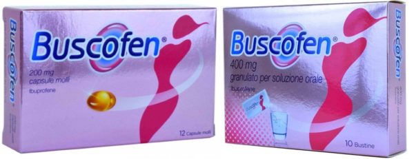 Buscofen è un medicinale analgesico ed antiinfiammatorio contenente il principio attivo ibuprofene e serve contro dolori di vario tipo: dolori mestruali, mal di testa, mal di denti, dolori muscolari, dolori articolari.
